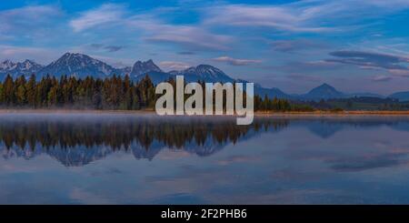 Hopfensee, Ostallgäu, Allgäu, Schwaben, Bayern, Deutschland, Europa Stockfoto