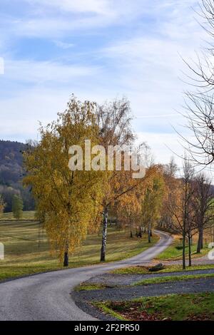 Landschaft im Naturpark Haßberge bei Königsberg in Bayern, Kreis Haßfurt, Unterfranken, Bayern, Deutschland Stockfoto