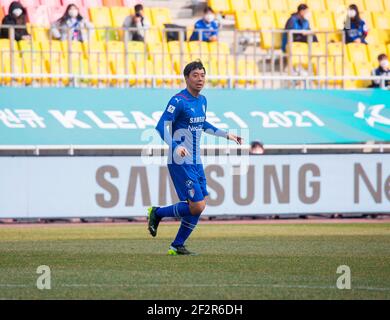 Seoul, Südkorea. März 2021, 7th. Yeom Ki-Hun (Suwon Samsung Bluewings FC), Mar 7, 2021 - Fußball: Die 2nd Runde des 2021 K League 1 Fußballspiels zwischen Suwon Samsung Bluewings FC 1-0 Seongnam FC im Suwon World Cup Stadium in Suwon, südlich von Seoul, Südkorea. Kredit: Lee Jae-won/AFLO/Alamy Live Nachrichten Stockfoto