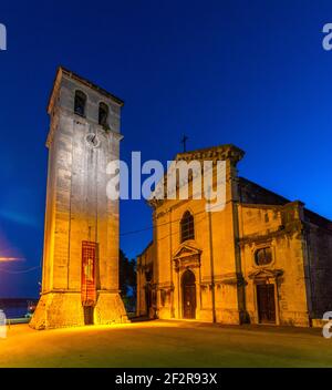 Sonnenaufgang Ansicht der Kathedrale von Pula in Kroatien Stockfoto