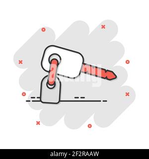 Vektor cartoon Schlüsselsymbol im Comic-stil. Geheime Stichwort zeichen Abbildung Piktogramm. Wichtige geschäftliche splash Wirkung Konzept. Stock Vektor