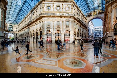 Mailand, Italien - 16. oktober 2020: In der Galleria Vittorio Emanuele II in Mailand Stockfoto