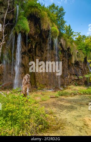 Mali prstavac Wasserfall im Nationalpark Plitvicer Seen in Kroatien Stockfoto