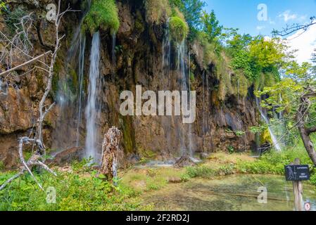 Mali prstavac Wasserfall im Nationalpark Plitvicer Seen in Kroatien Stockfoto