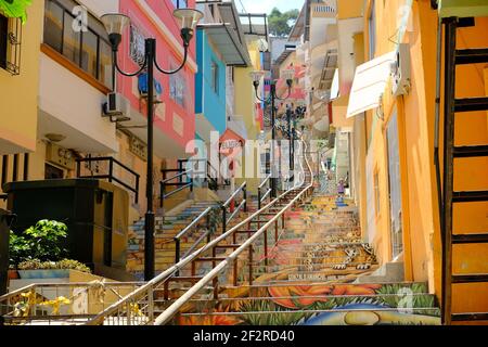 Ecuador Guayaquil - Straßenbild in der Nachbarschaft Las Penas Stockfoto