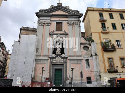 Napoli - Chiesa di Santa Maria del Rosario alle Pigne Stockfoto