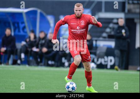 EINDHOVEN, NIEDERLANDE - MÄRZ 12: Thomas Verheydt von Almere City FC während des niederländischen Keukenkampioendivision-Spiels zwischen FC Eindhoven und Almere Cit Stockfoto