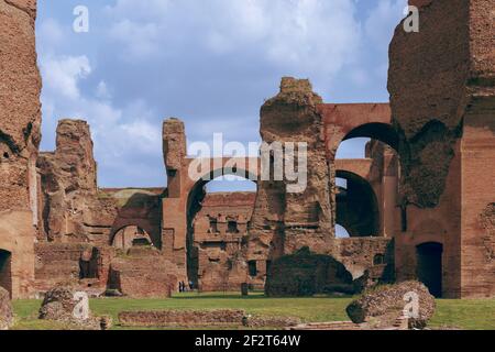 Ruinen der Caracalla Thermen (Terme di Caracalla) Italien, Rom Stockfoto