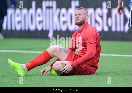 EINDHOVEN, NIEDERLANDE - MÄRZ 12: Thomas Verheydt von Almere City FC während des niederländischen Keukenkampioendivision-Spiels zwischen FC Eindhoven und Almere Cit Stockfoto