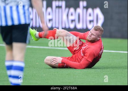 EINDHOVEN, NIEDERLANDE - MÄRZ 12: Thomas Verheydt von Almere City FC während des niederländischen Keukenkampioendivision-Spiels zwischen FC Eindhoven und Almere Cit Stockfoto