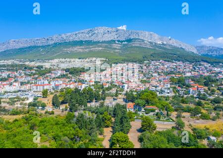 Luftaufnahme der kroatischen Stadt Solin Stockfoto