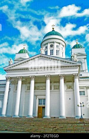 Kathedrale auf dem Senatsplatz in Helsinki, Finnland Stockfoto