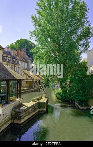 Alte Waschhäuser in Chartres Stockfoto