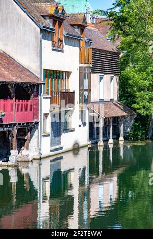 Alte Waschhäuser in Chartres Stockfoto