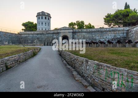 Festung Kastel in der kroatischen Stadt Pula Stockfoto