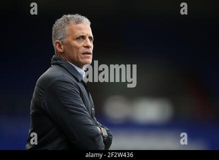 Oldham Athletic Manager Keith Curle während der Sky Bet League zwei Spiel im Boundary Park, Oldham. Stockfoto