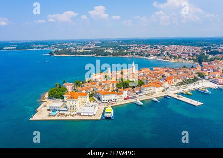 Luftaufnahme der kroatischen Stadt Porec Stockfoto