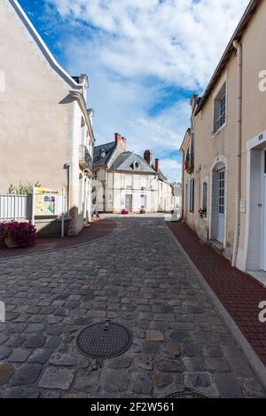 Rue de Chateau in Le Lude Stockfoto