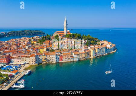 Luftaufnahme der kroatischen Stadt Rovinj Stockfoto