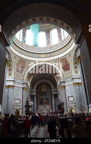 Fresken der Basilika Esztergom, Budapest, Ungarn Stockfoto