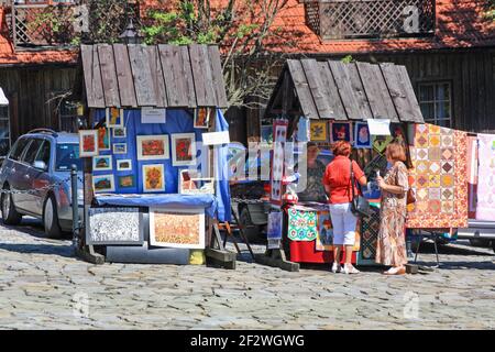 Das Romantic Angel Kunstfestival in Lanckorona, Polen. Stockfoto