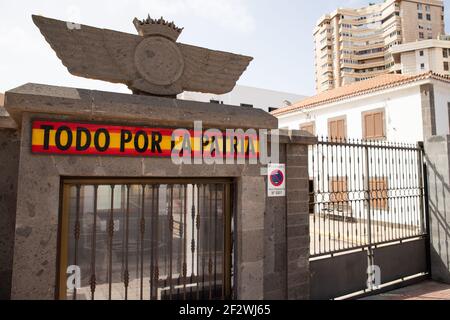 Eingang zu einer Kaserne der spanischen Guardia Civil Ist die älteste Strafverfolgungsbehörde und eine von zwei Nationale Polizeikräfte in Spanien Stockfoto