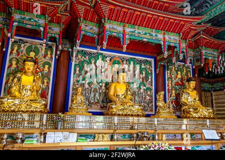 Seoul, Südkorea. 29th Mai 2017. Der Gwangryunsa Tempel liegt am Fuße des Dobongsan Berges in Seoul, Südkorea. Stockfoto