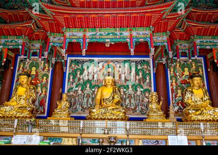 Seoul, Südkorea. 29th Mai 2017. Der Gwangryunsa Tempel liegt am Fuße des Dobongsan Berges in Seoul, Südkorea. Stockfoto