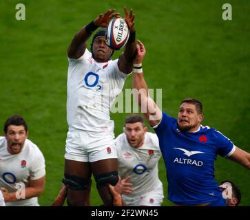 London, Großbritannien. März 2021, 13th. TWICKENHAM, ENGLAND - 13. MÄRZ: Maro Itoje von England während Guinness 6 Nationen zwischen England und Frankreich im Twickenham Stadium, London, UK am 13th. März 2021 Credit: Action Foto Sport/Alamy Live News Stockfoto