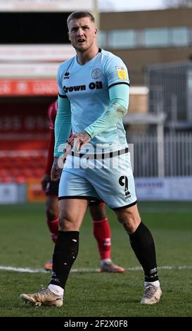 LINCOLN, GROSSBRITANNIEN. MÄRZ 13th: Stephen Humphrys von Rochdale während des Sky Bet League 1 Spiels zwischen Lincoln City und Rochdale im LNER Stadium, Lincoln am Samstag, 13th. März 2021. (Kredit: James HolyOak, Mi News) Kredit: MI Nachrichten & Sport /Alamy Live Nachrichten Stockfoto