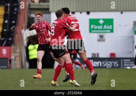 LINCOLN, GROSSBRITANNIEN. MÄRZ 13th: Während des Sky Bet League 1-Spiels zwischen Lincoln City und Rochdale im LNER Stadium, Lincoln am Samstag, 13th. März 2021. (Kredit: James HolyOak, Mi News) Kredit: MI Nachrichten & Sport /Alamy Live Nachrichten Stockfoto