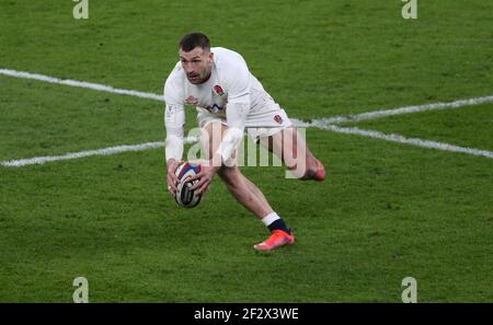 London, England, 13th März 2021, Rugby Union, Guinness Six Nations Championship, England gegen Frankreich, Twickenham, 2021, 13/03/2021 Jonny May of England Credit:Paul Harding/Alamy Live News Stockfoto