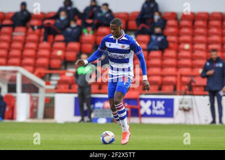 Nottingham, Großbritannien. März 2021, 13th. Lucas Joao #18 von Reading während des Spiels in Nottingham, UK am 3/13/2021. (Foto von Mark Cosgrove/News Images/Sipa USA) Quelle: SIPA USA/Alamy Live News Stockfoto