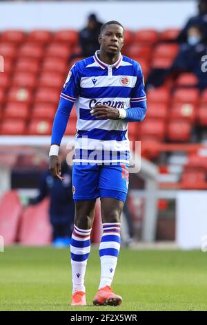 Nottingham, Großbritannien. März 2021, 13th. Lucas Joao #18 von Reading während des Spiels in Nottingham, UK am 3/13/2021. (Foto von Mark Cosgrove/News Images/Sipa USA) Quelle: SIPA USA/Alamy Live News Stockfoto