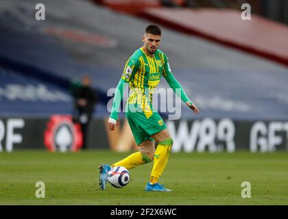 10/13th März 2021; Selhurst Park, London, England; English Premier League Football, Crystal Palace gegen West Bromwich Albion; Okay Yokuslu von West Bromwich Albion Stockfoto