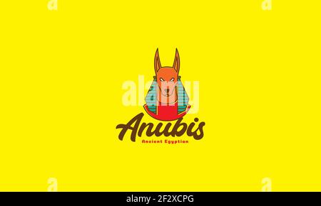 Bunte ägypten anubis Hund Logo Vektor Symbol Symbol Illustration Design Stock Vektor