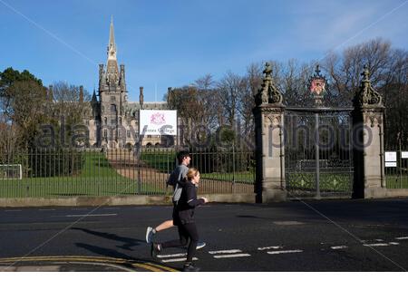 Ansicht des Fettes College, Edinburgh, Schottland Stockfoto