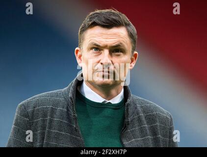 Aktenfoto vom 02-11-2019 von Hibernian Manager Paul Heckingbottom. Ausgabedatum: Samstag, 13. März 2021. Stockfoto