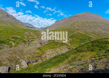 Landschaft der isländischen südöstlichen Fjorde Stockfoto