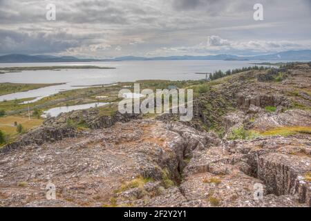 Thingvallavatn See an thingvellir Nationalpark in Island Stockfoto