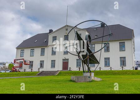 Blick auf das Reykjavik Junior College in Island Stockfoto