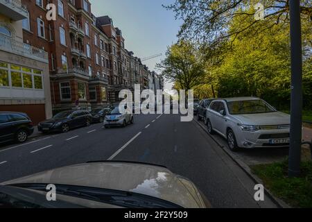 Hamburg. Deutschland. - 07. Mai 2016: Hamburg. Deutschland. Stadturlaub. Stadtfeste. Autobahn- und Autoverkehr Stockfoto