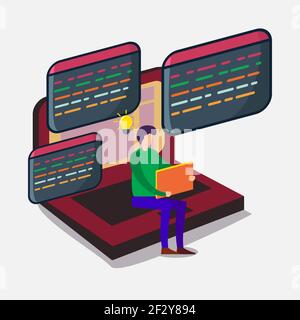 Anwendungsprogrammierung Entwicklung Konzept Vektor Illustration Stock Vektor