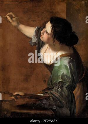 Selbstporträt als Allegorie der Malerei - Artemisia Gentileschi, um 1638 Stockfoto