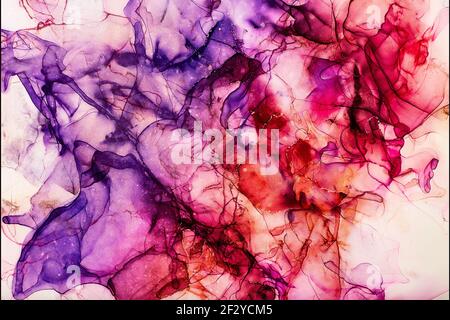 Abstrakt mehrfarbigen Marmor Textur Hintergrund. Design Geschenkpapier, Tapete. Mischen von Acrylfarben. Moderne flüssige Kunst. Alkoholtinte Muster Stockfoto