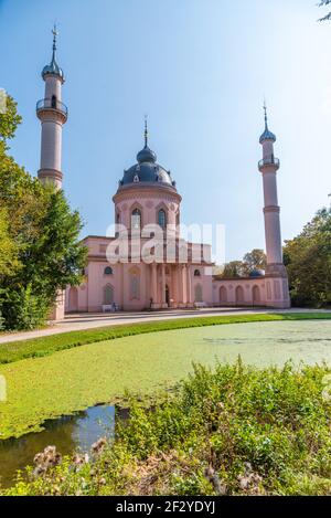 Rosa Moschee am Schwetzinger Schloss in Deutschland bei Sonnenschein Sommertag Stockfoto