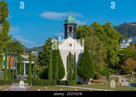 Spitalkirche und Caracalla therme in Baden Baden, Deutschland Stockfoto