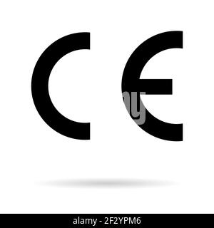 CE-Zeichen Symbol für conformite europeenne, sauber Etikett Produkt, Informationen Vektor Illustration Zeichen . Stock Vektor