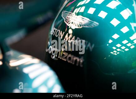 Lance Stroll, Aston Martin F1, während des Shakedown des Aston Martin AMR21 Rennwagens, März 4th 2021, in Silverstone, Großbritannien NUR REDAKTIONELL! Aston Martin über Kolvenbach Stockfoto
