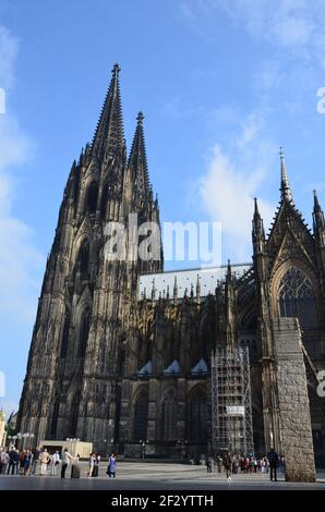 Kölner Dom. Welterbe - ein römisch-katholisch-gotischer Dom in Köln Stockfoto